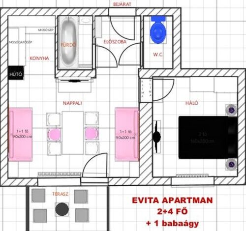 EVITA családi Apartman Hajdúszoboszló 