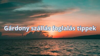Gárdony szállás foglalás tippek