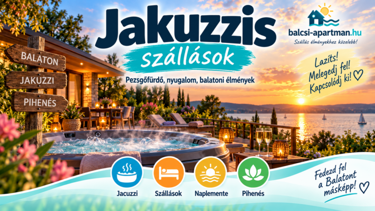Jakuzzis szállások a Balatonnál