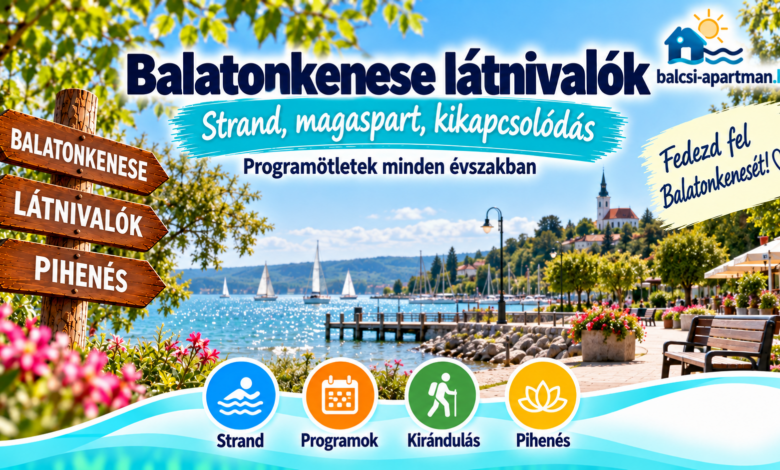 Balatonkenese látnivalók és balatoni programok