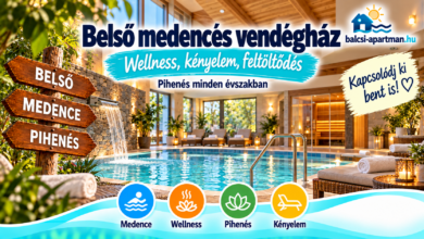 Belső medencés vendégház wellness pihenéshez
