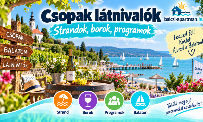 Csopak látnivalók