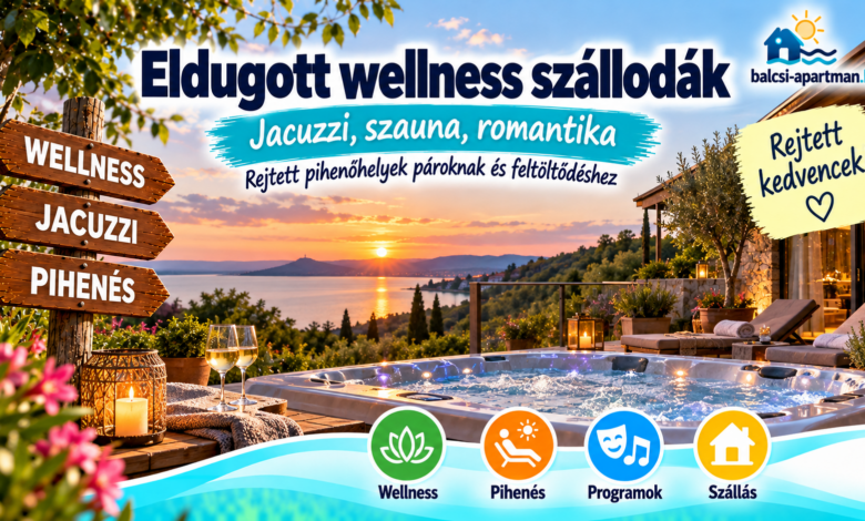 Eldugott wellness szállodák – csendes pihenés jakuzzival és szaunával