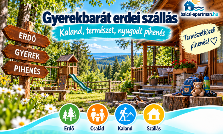 Gyerekbarát erdei szállás