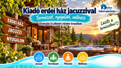 Kiadó erdei ház jacuzzival a természetben