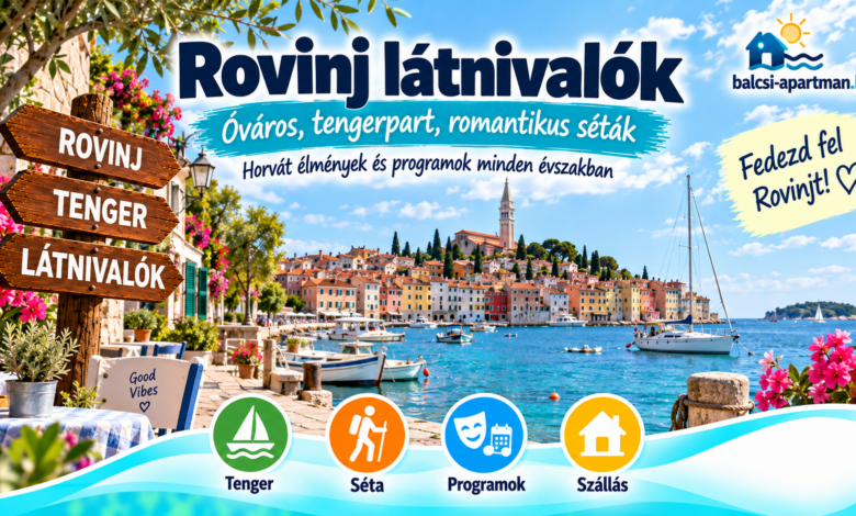 Rovinj látnivalók az isztriai tengerparton