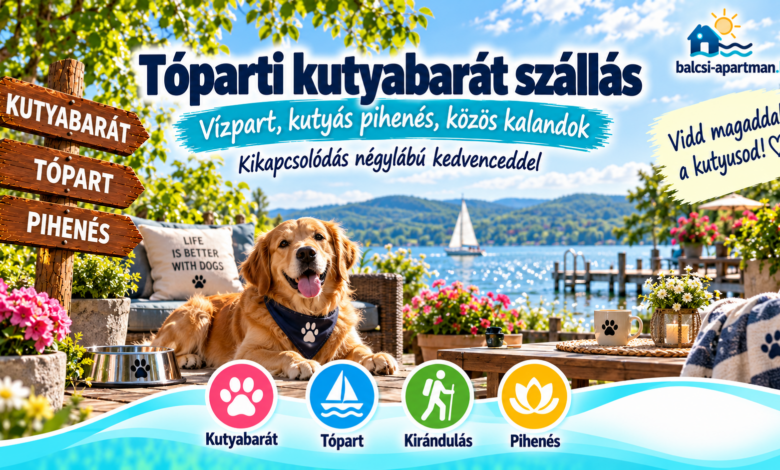 Tóparti kutyabarát szállás vízparti pihenéshez