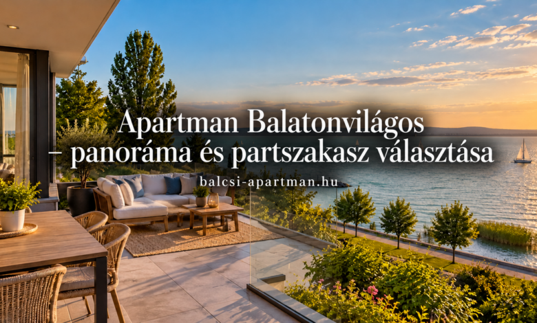 Apartman Balatonvilágos – panoráma és partszakasz választása