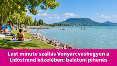 Last minute szállás Vonyarcvashegyen a Lidóstrand közelében: balatoni pihenés