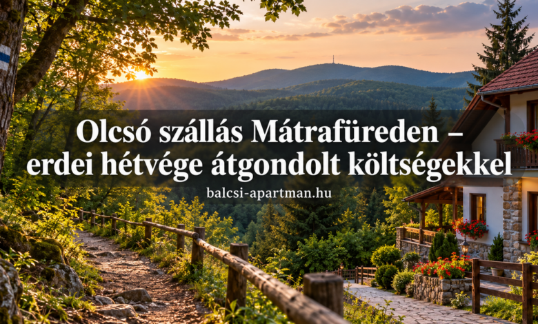 Olcsó szállás Mátrafüreden – erdei hétvége átgondolt költségekkel